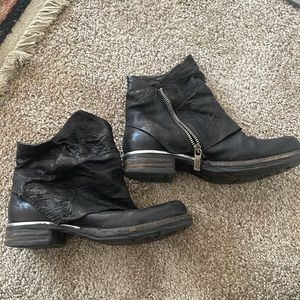 A.S. 98 leather boots with texture and structure detailed size 37